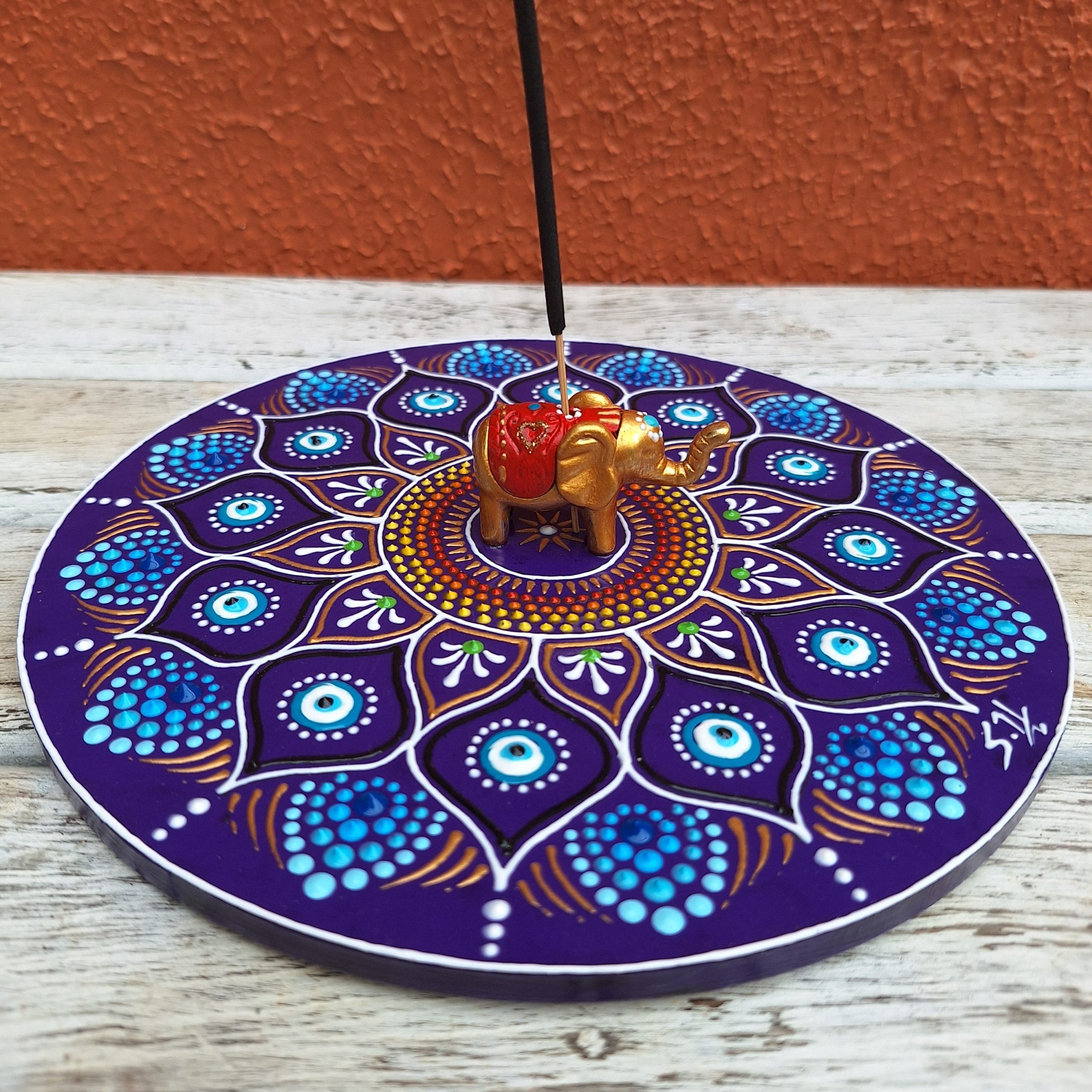 incensario com elefante da sorte