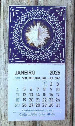 calendário imã Mandala Paz