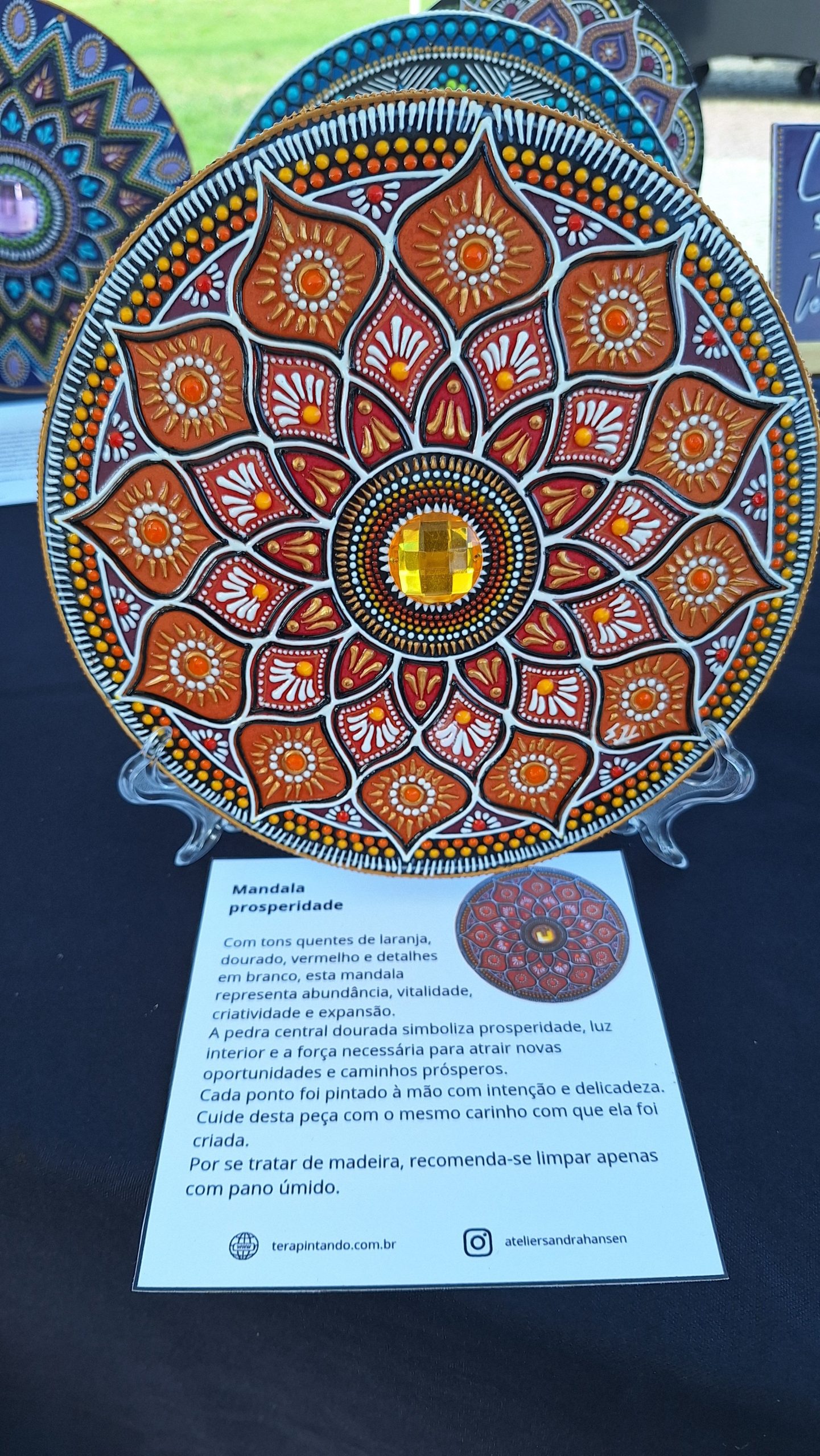 mandala prosperidade - 20cm